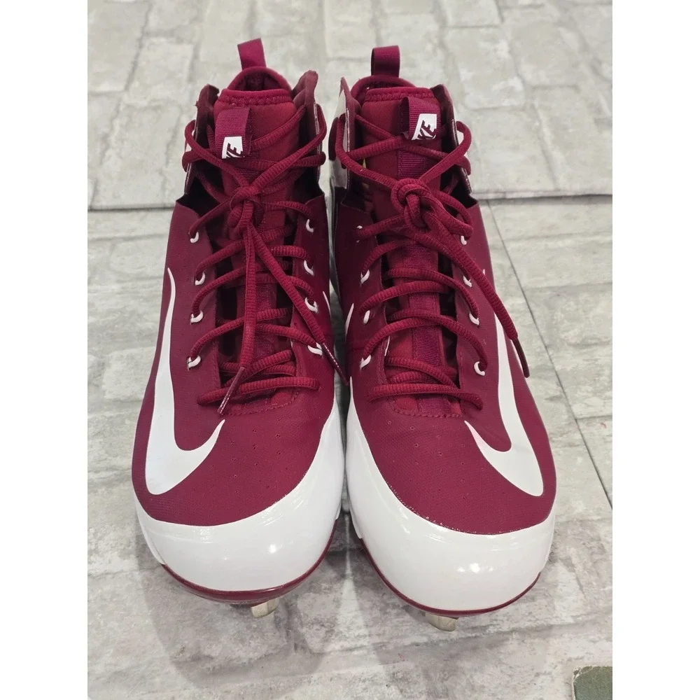 Nike Alpha Huarache Men's 13.5 Elite Metal Baseball Cleats Red 923428-612 Maroon